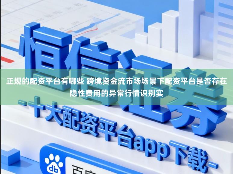 正规的配资平台有哪些 跨境资金流市场场景下配资平台是否存在隐性费用的异常行情识别实